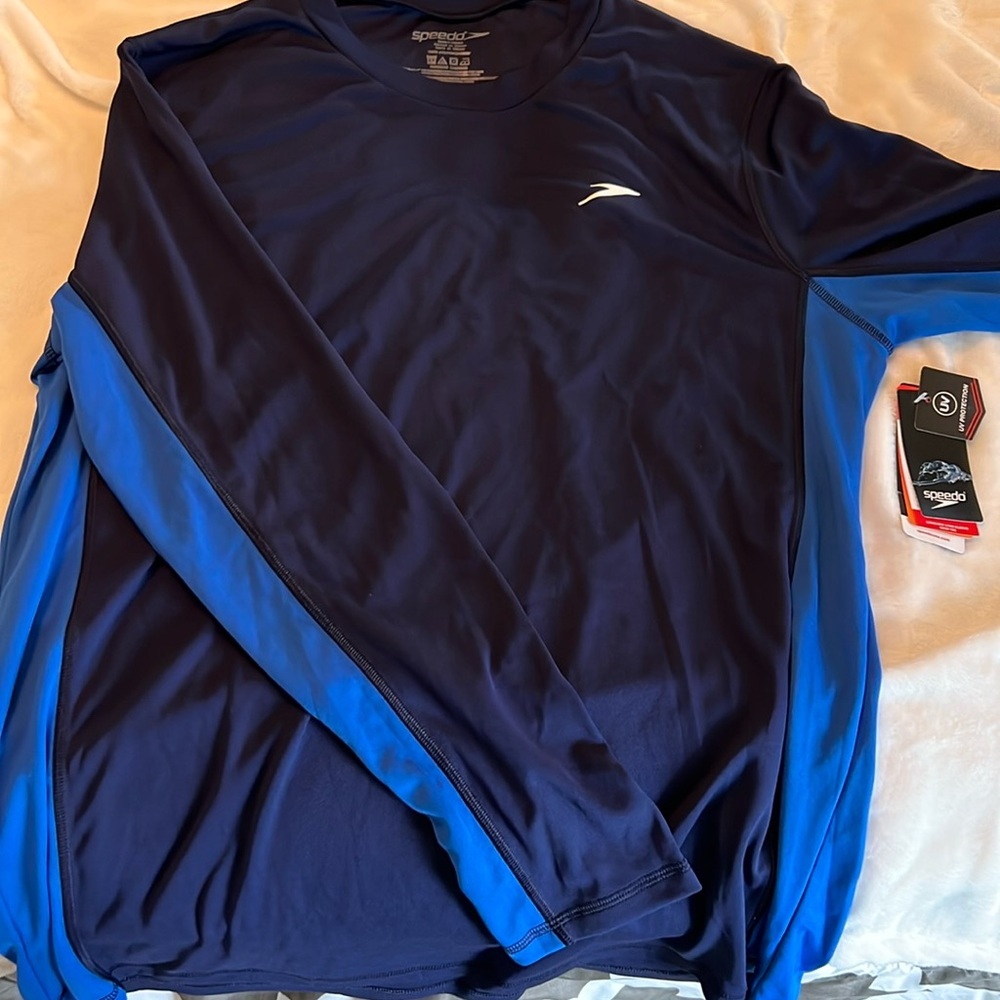 Speedo, long sleeve swim shirt, size, extra large UV protection